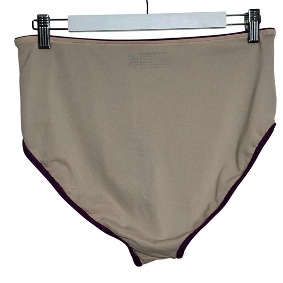 Albion Fit Plum High-Waisted Swim Bottoms SZ. M - Picture 13 of 15